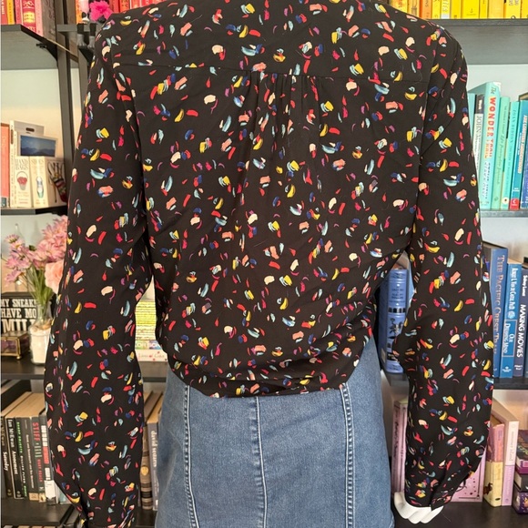 CAbi Women's Black Abstract Patterned Blouse - Picture 5 of 7